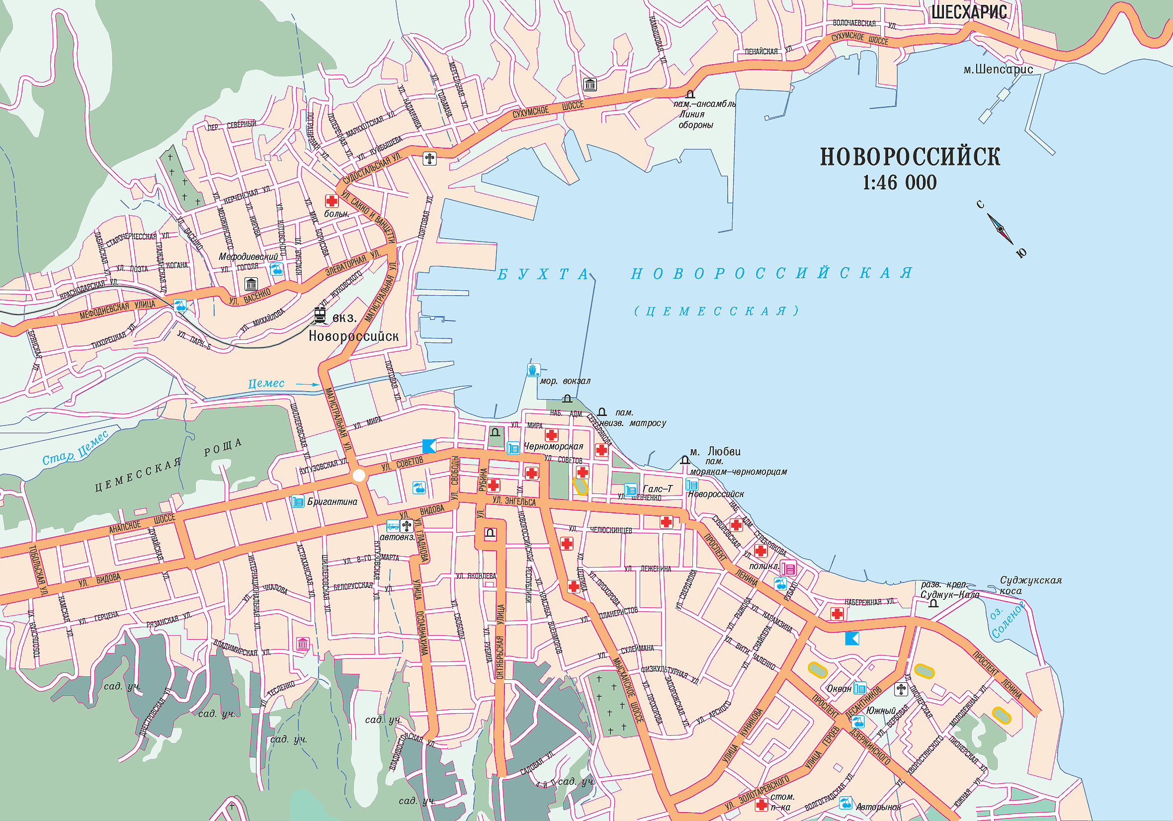 Map of Novorossijsk