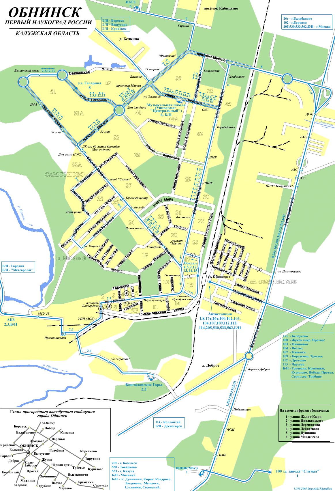 Map of Obninsk