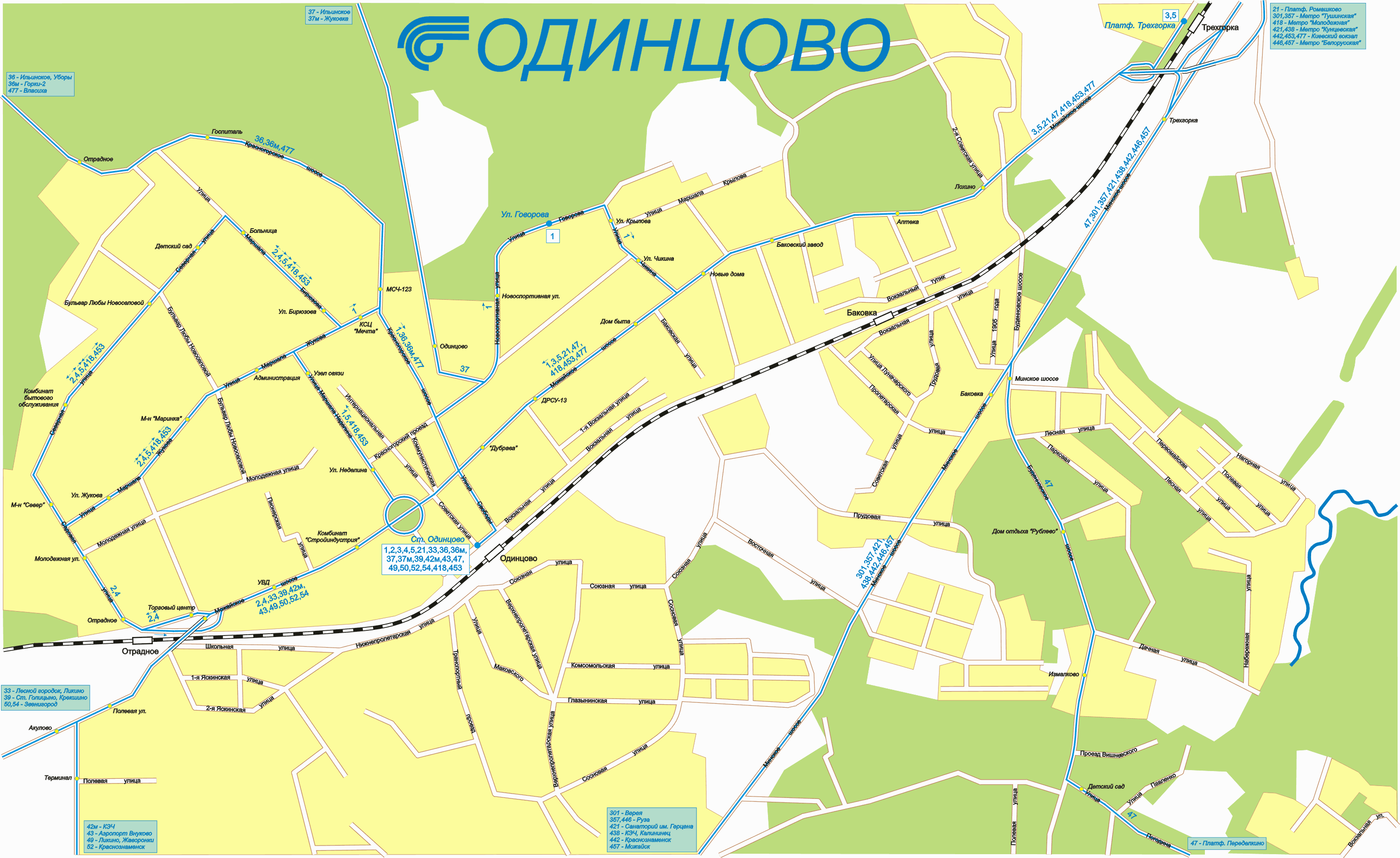 Map of Odintsovo
