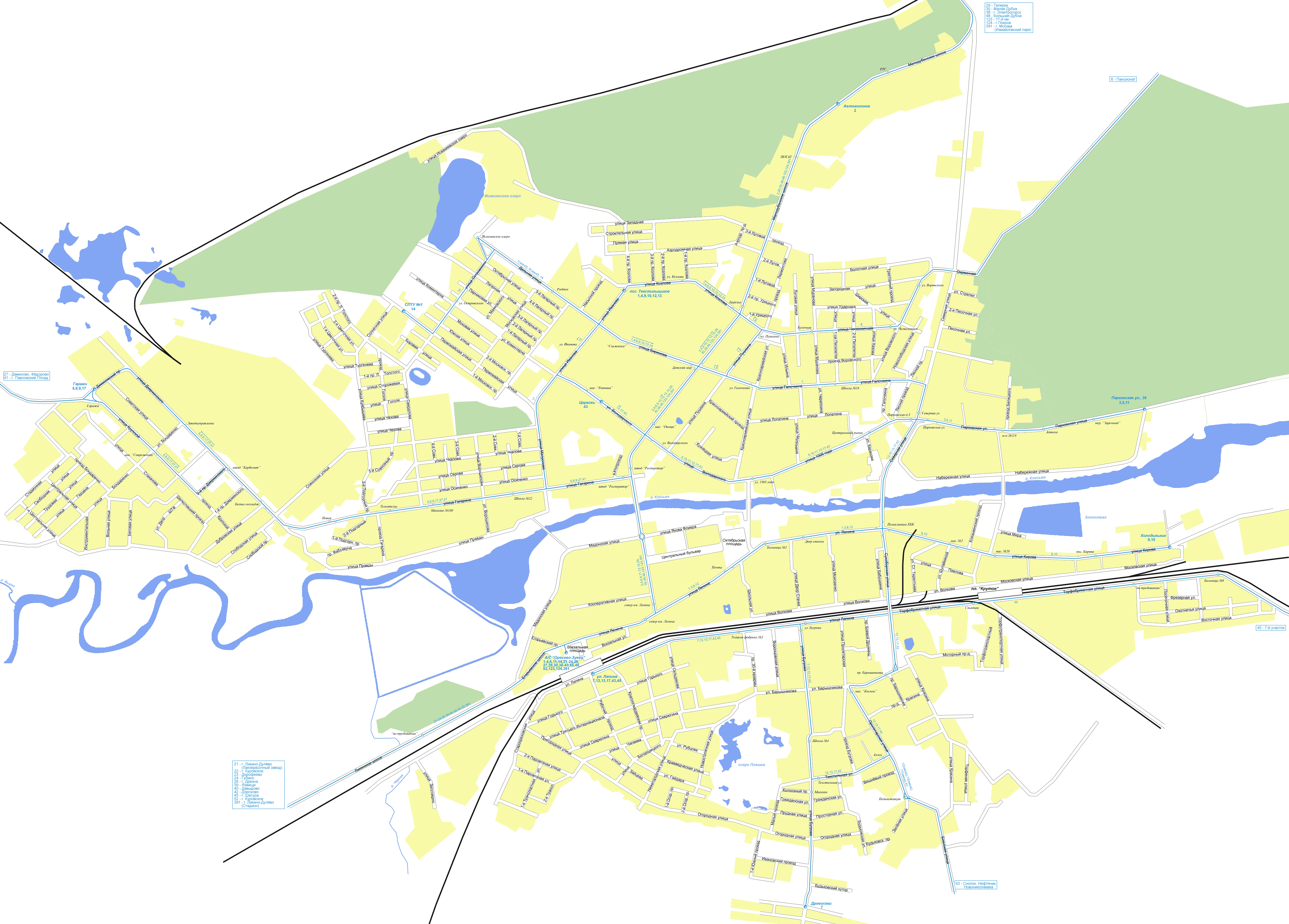 Map of Orehovo-Zuevo