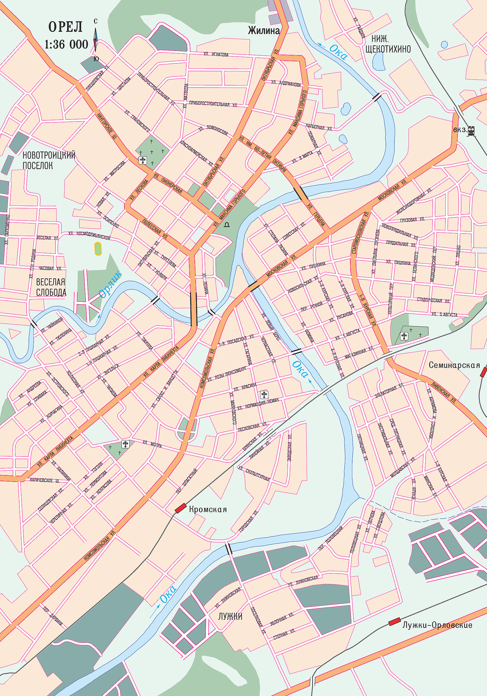 Map of Orel