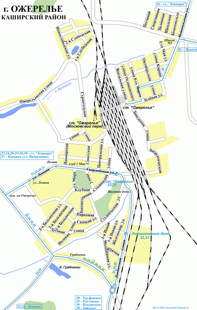 Map of Ozherelie