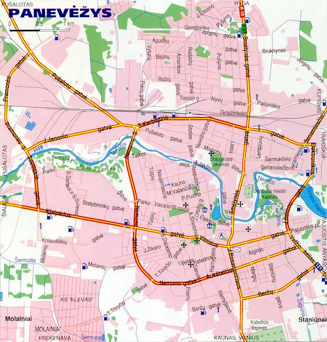 Map of Panevezys