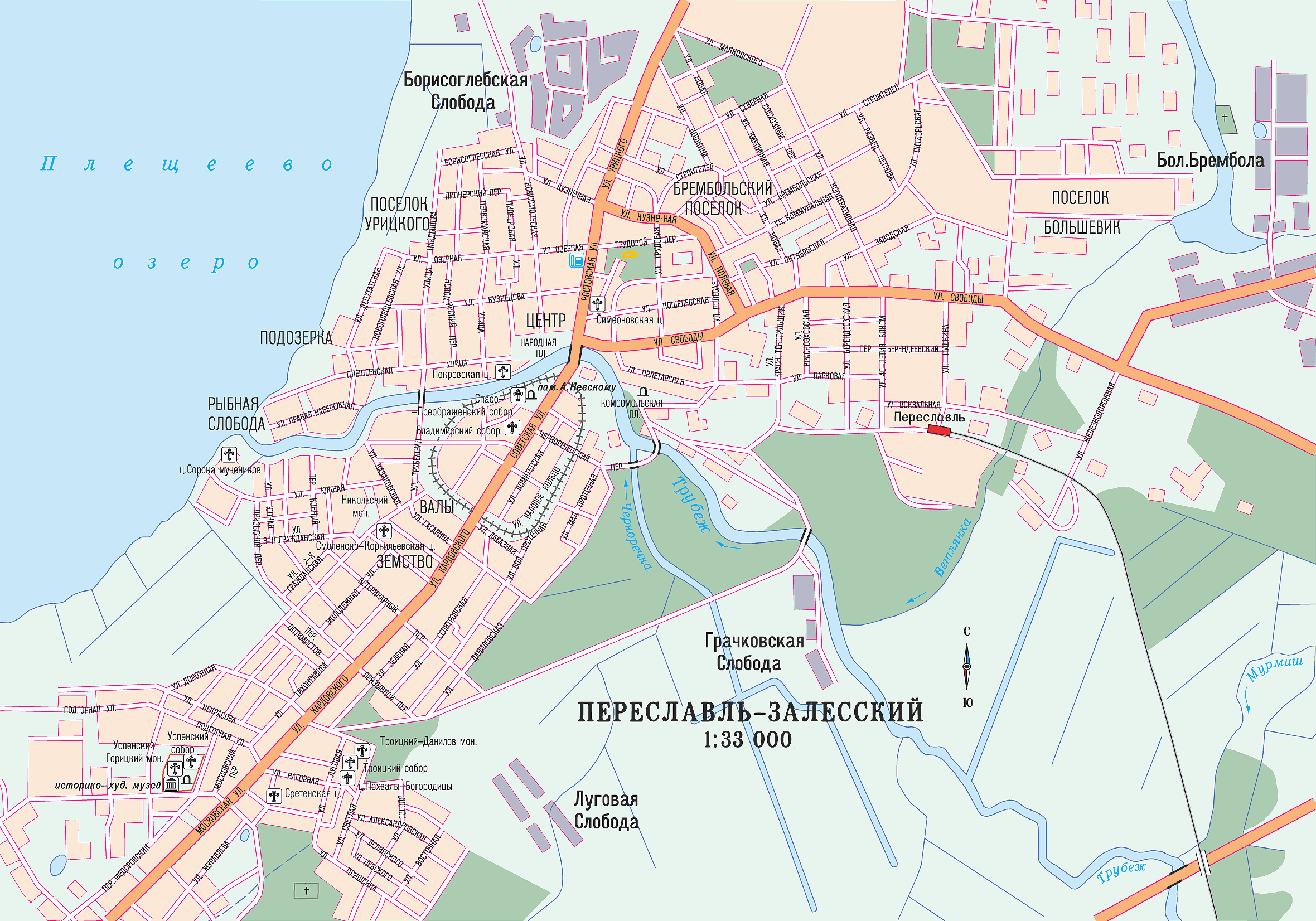 Map of Pereslavl-Zalessky