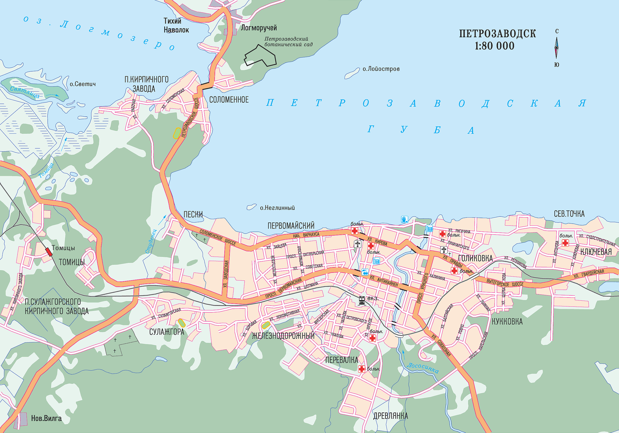 Map of Petrozavodsk