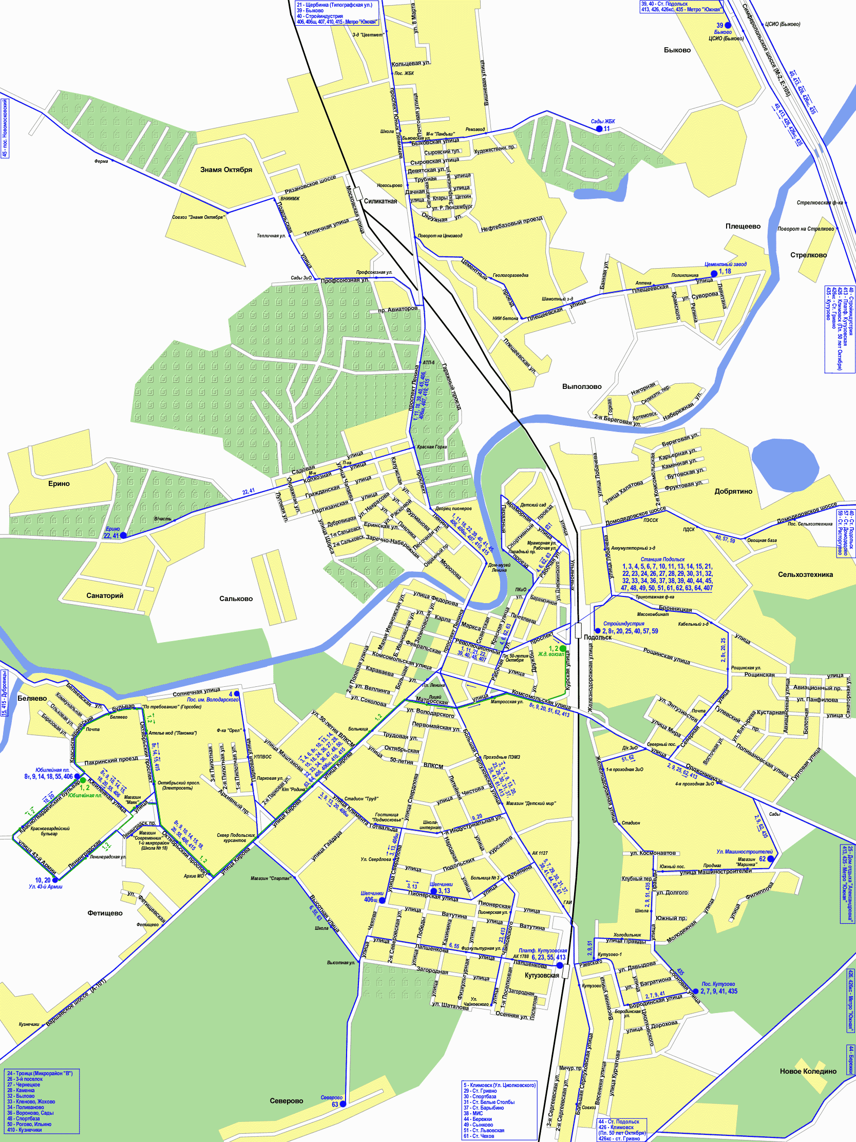 Map of Podolsk