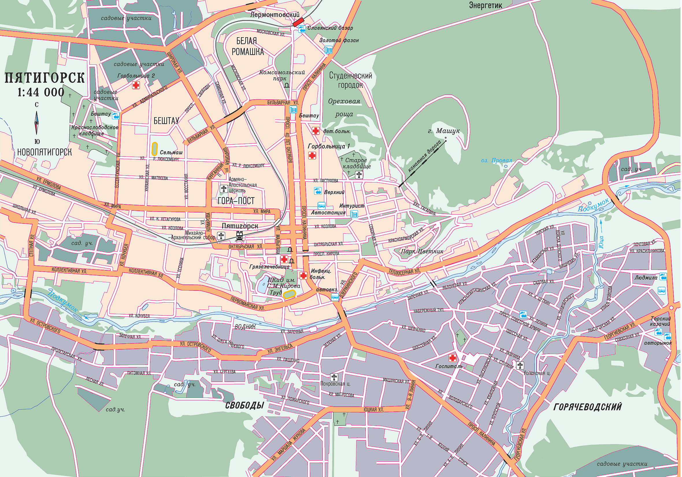 Map of Pyatigorsk