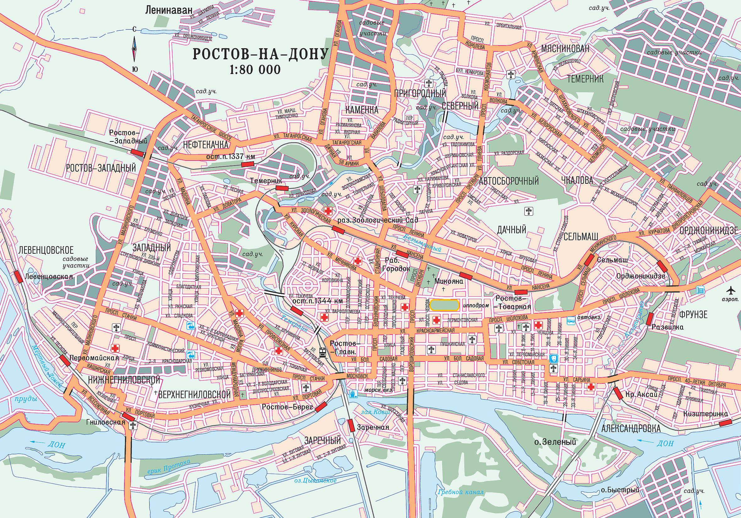 Map of Rostov-Na-Donu