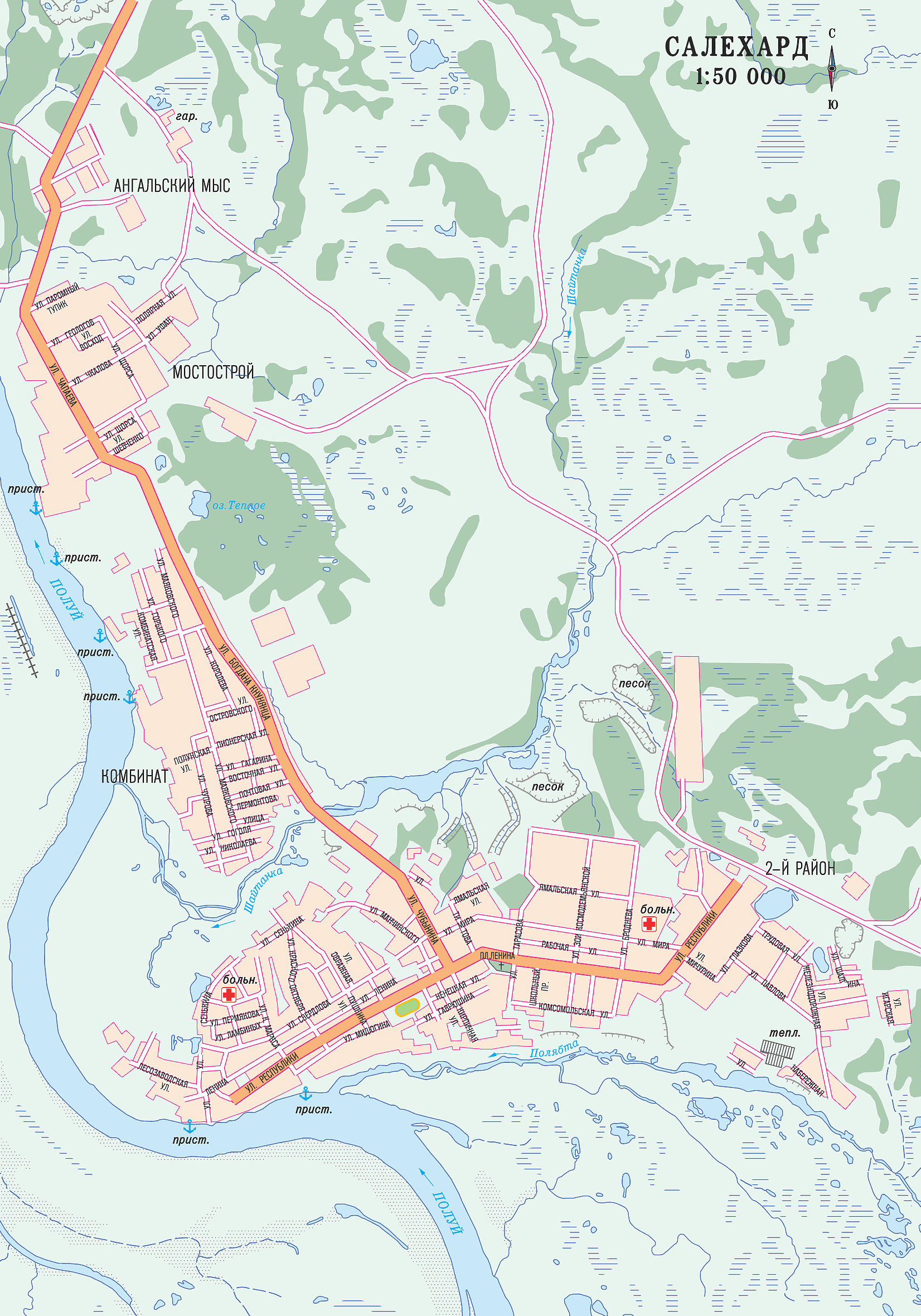 Map of Salekhard