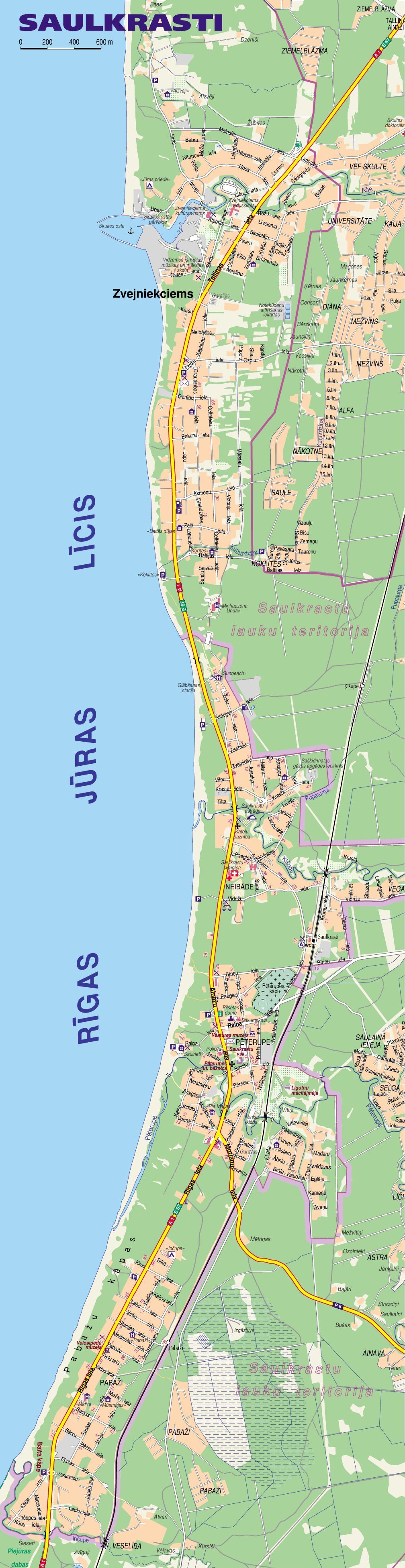 Map of Saulkrasty