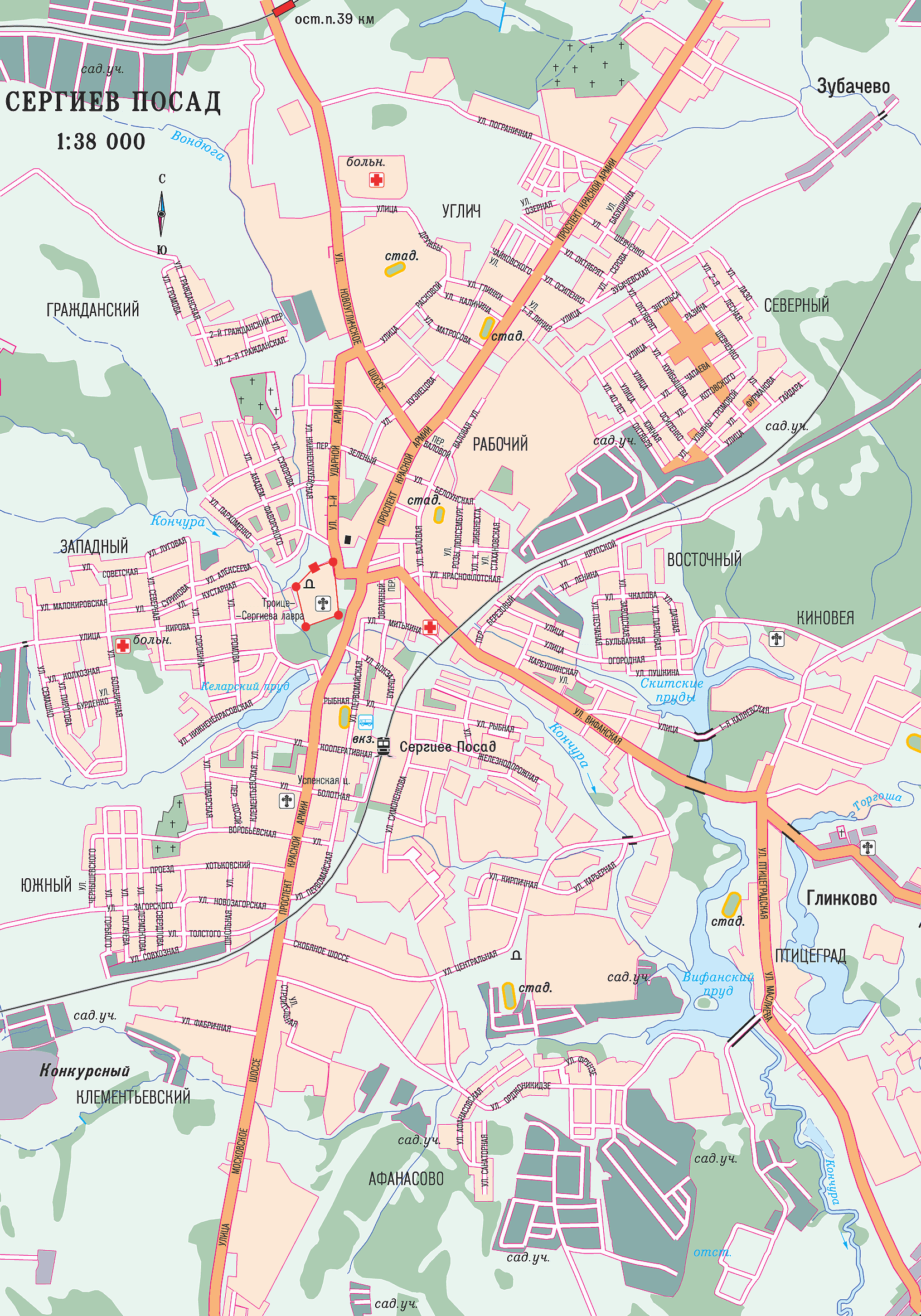 Map of Sergiev Posad