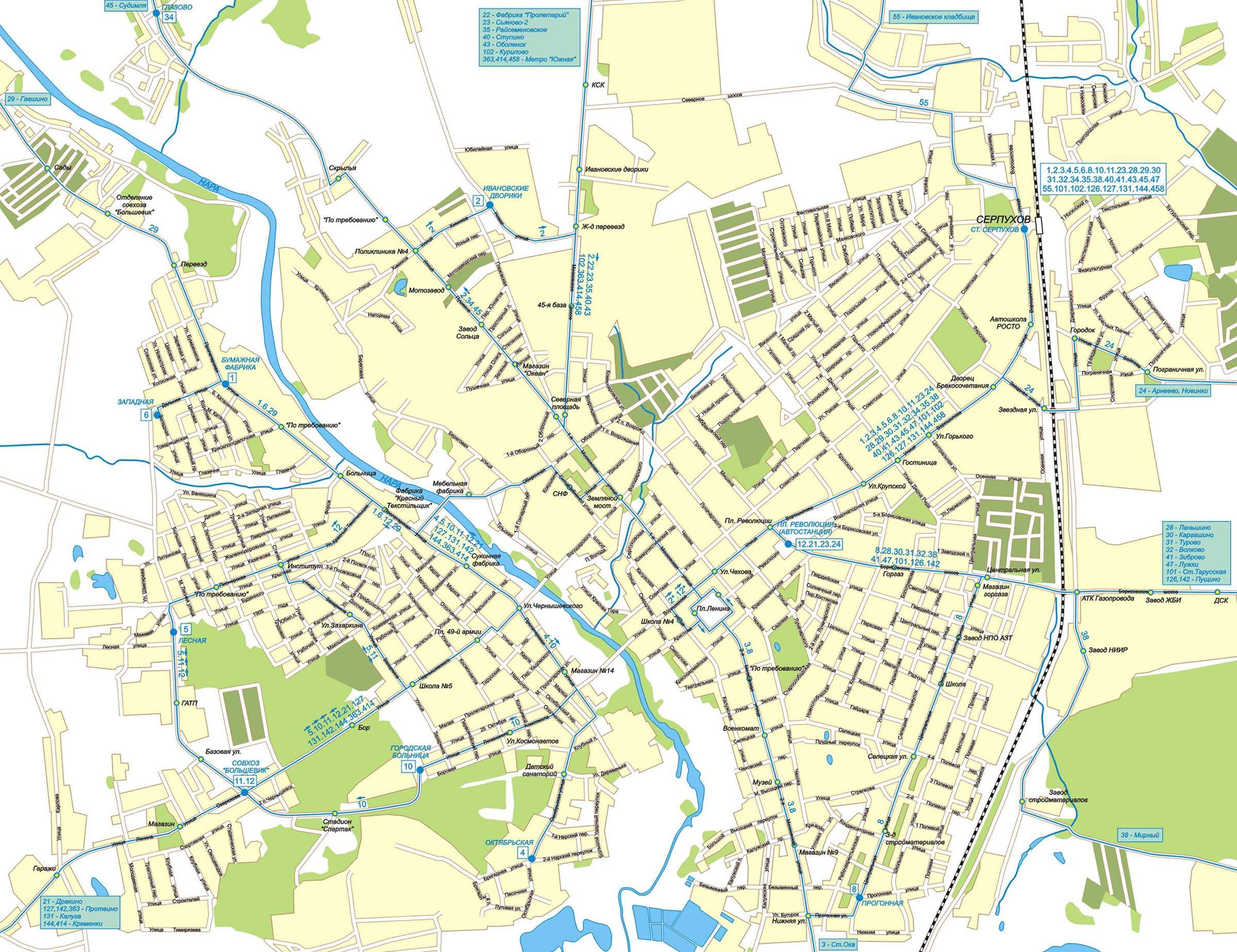 Map of Serpuhov