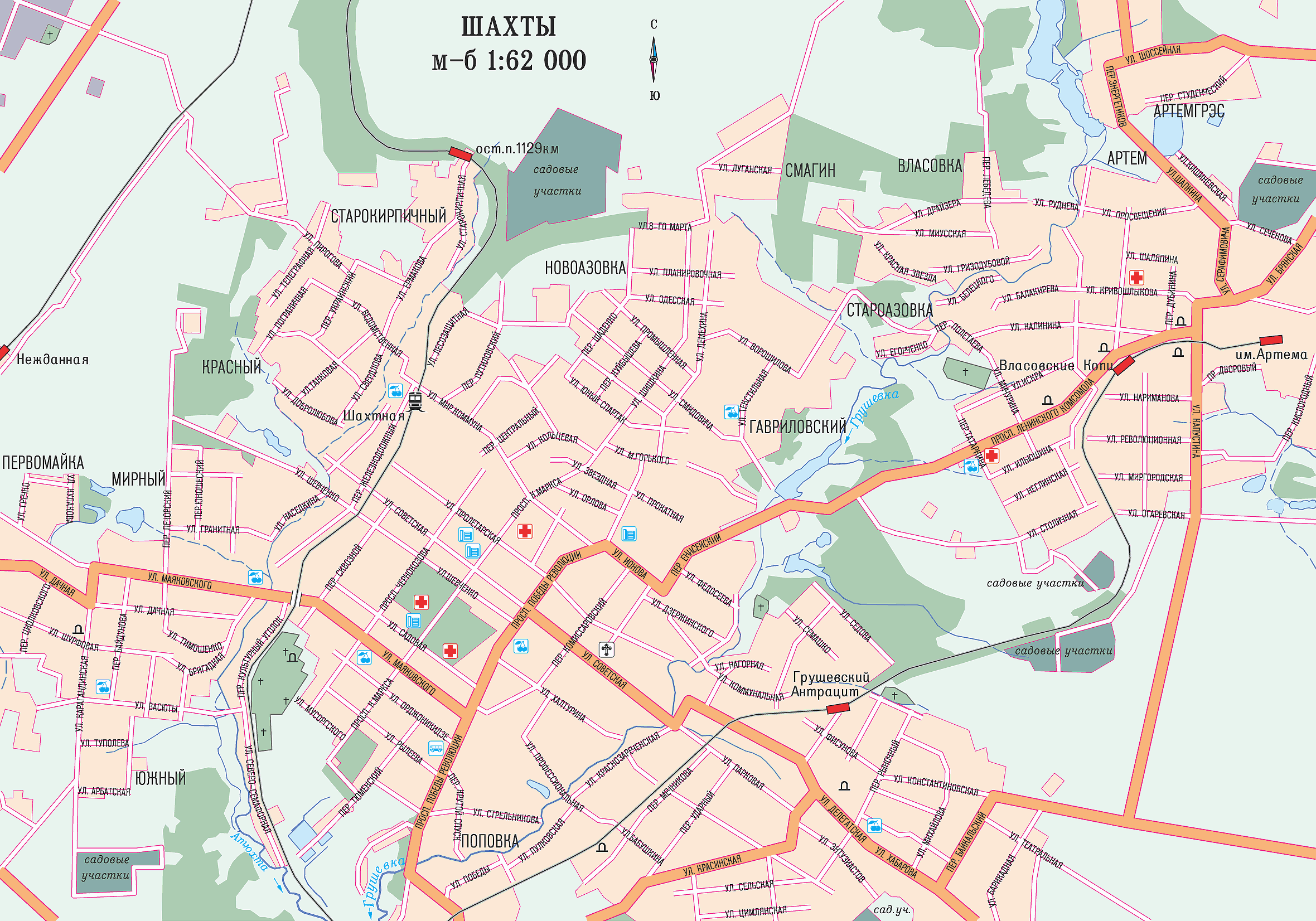 Map of Shahty