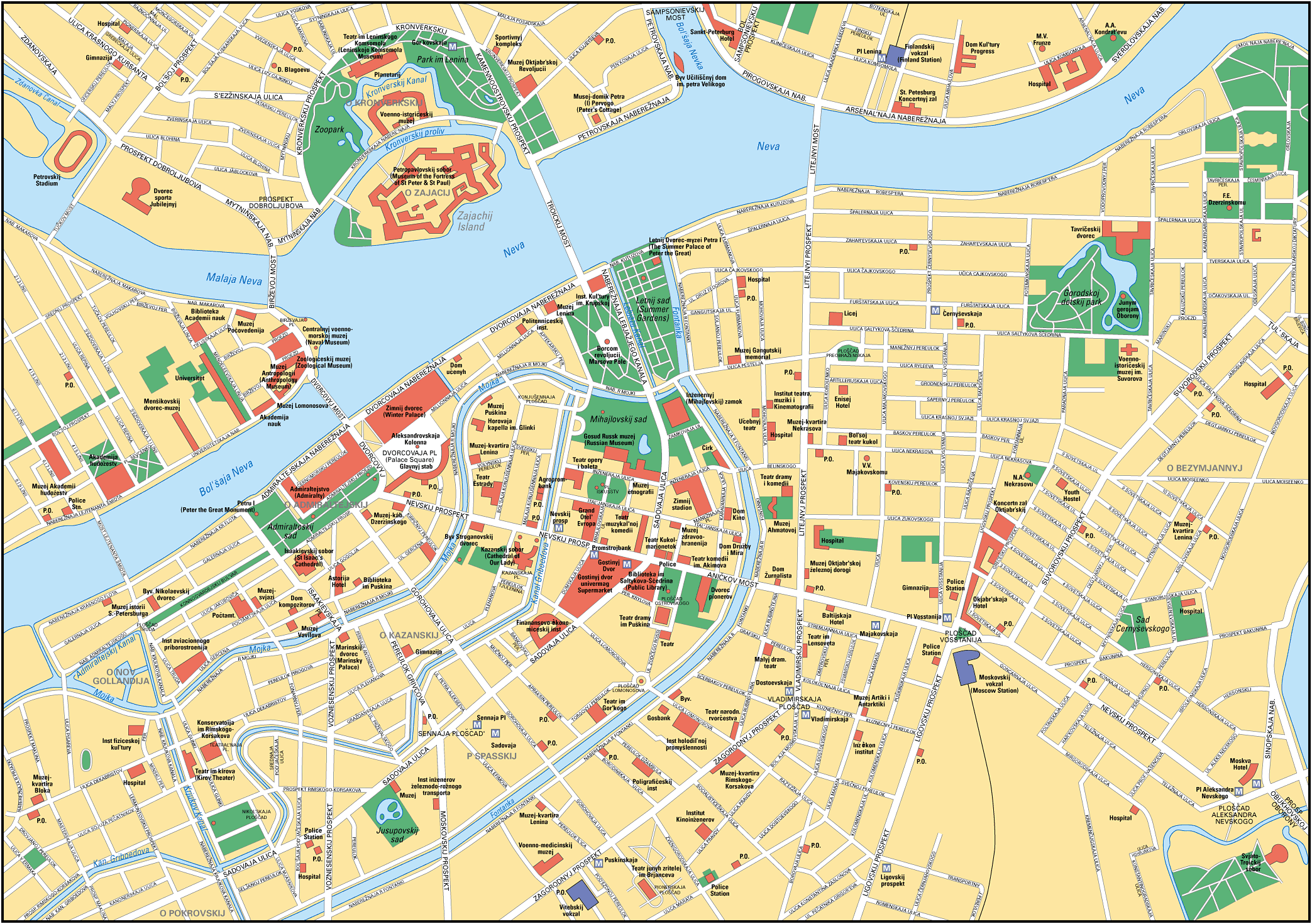 Map of St. Petersburg