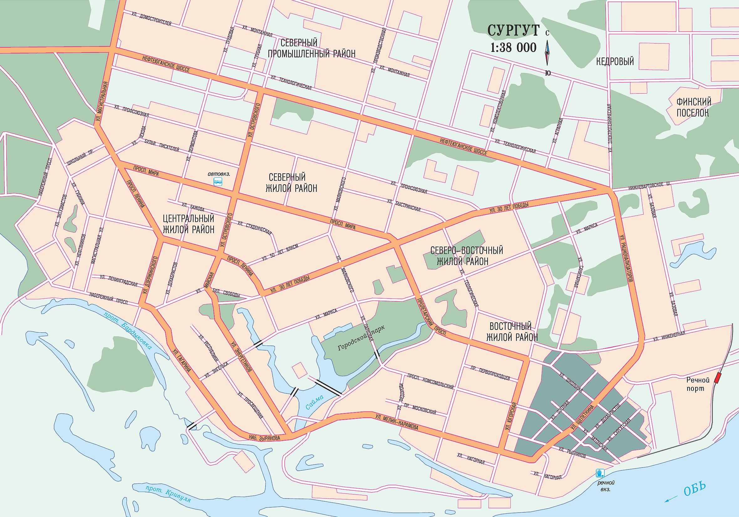 Map of Surgut