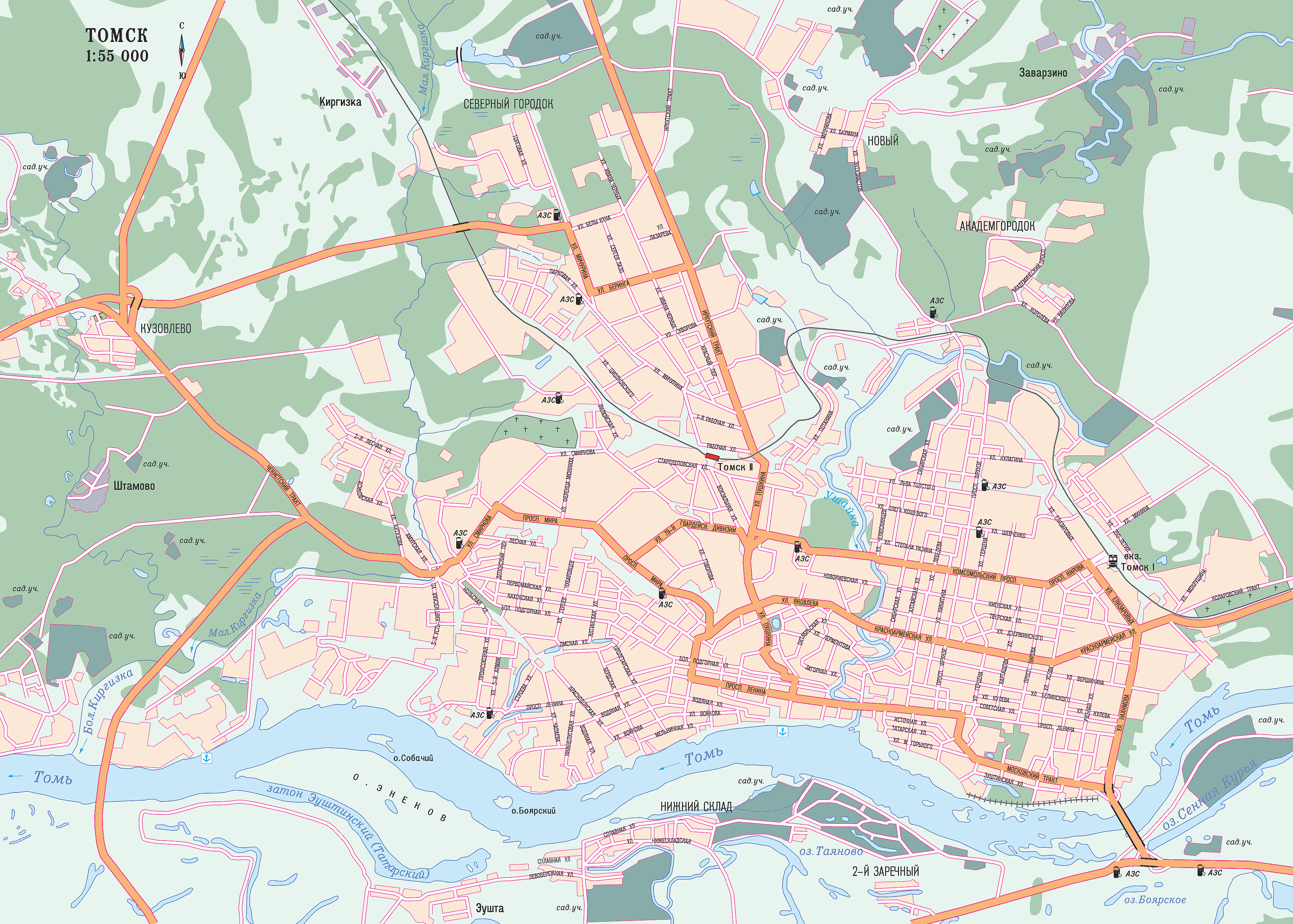 Map of Tomsk