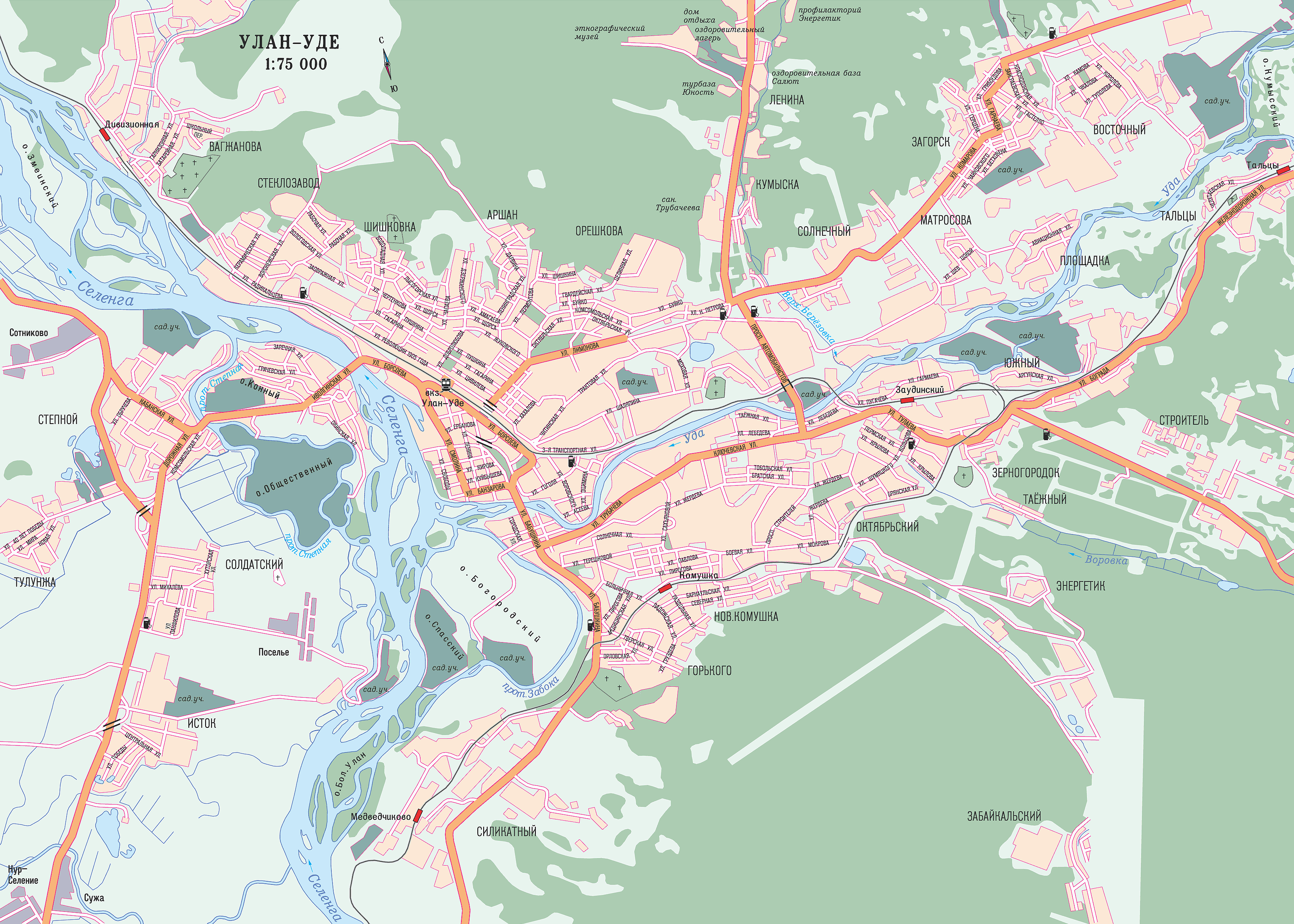 Map of Ulan-Ude