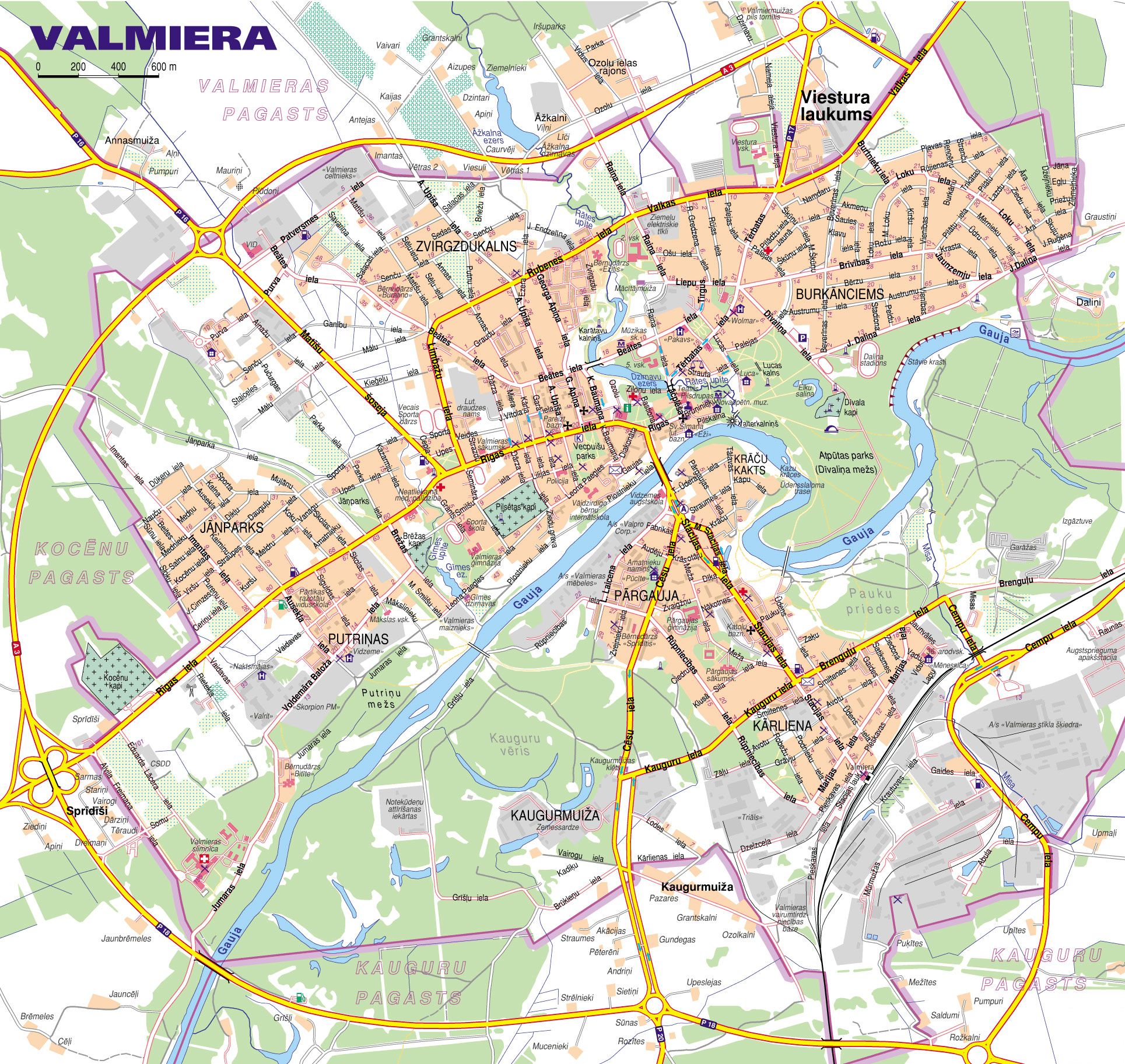 Map of Valmiera