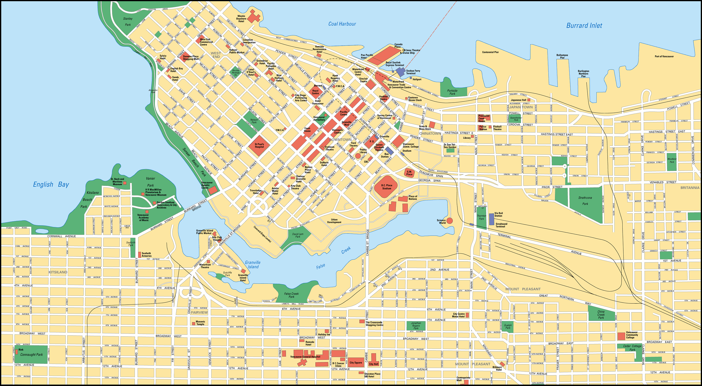 Map of Vancouver