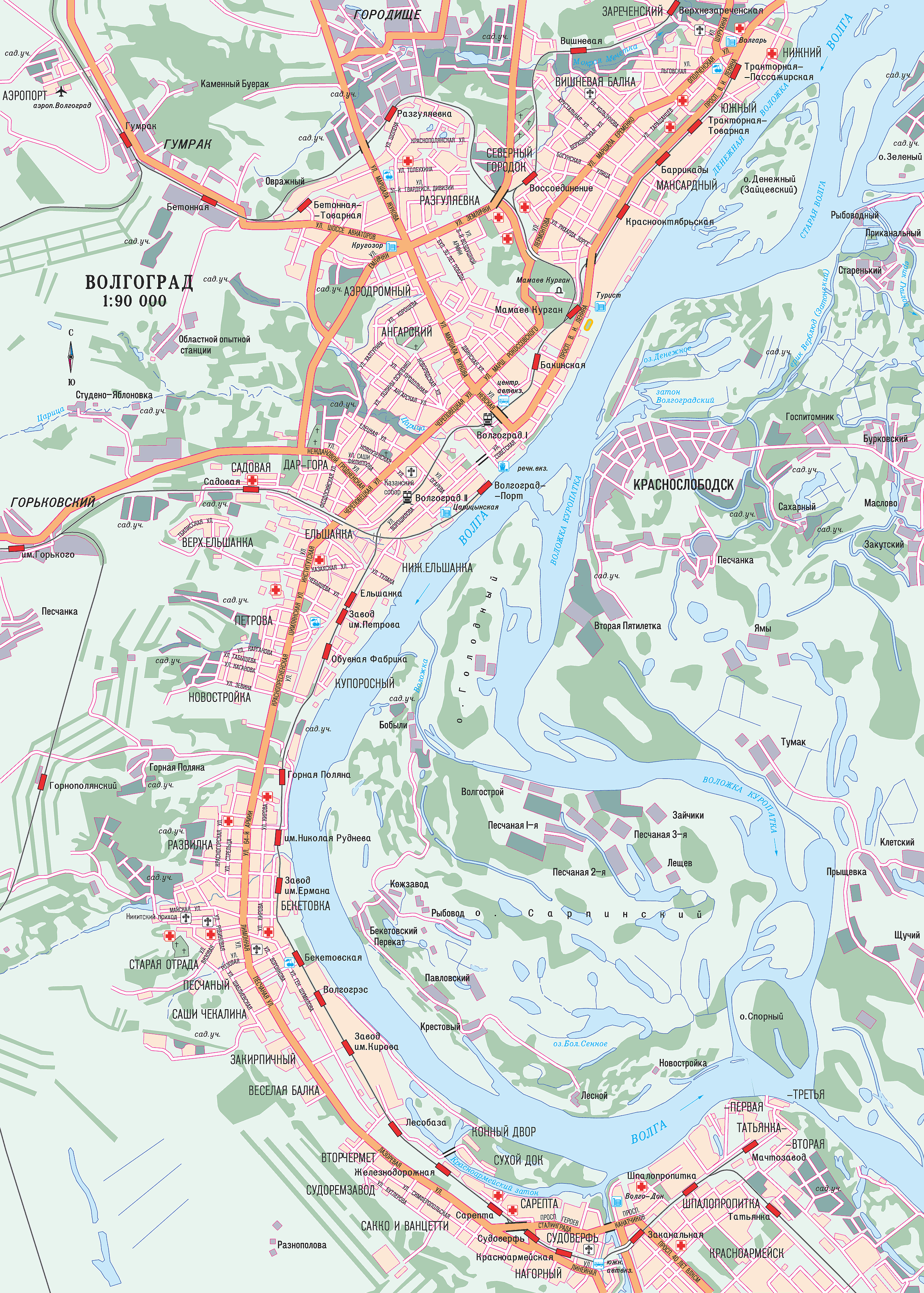 Map of Volgograd