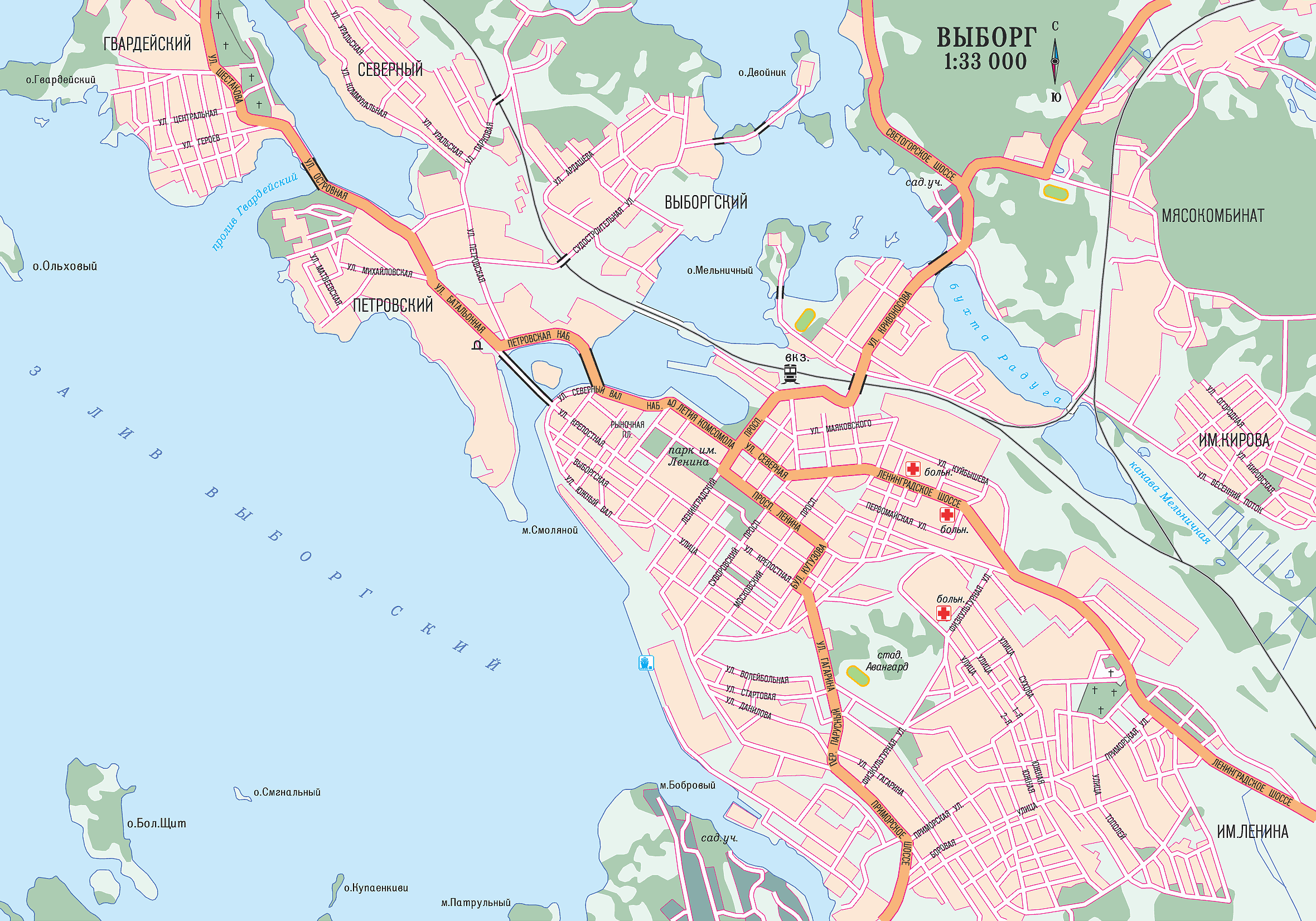 Map of Vyborg