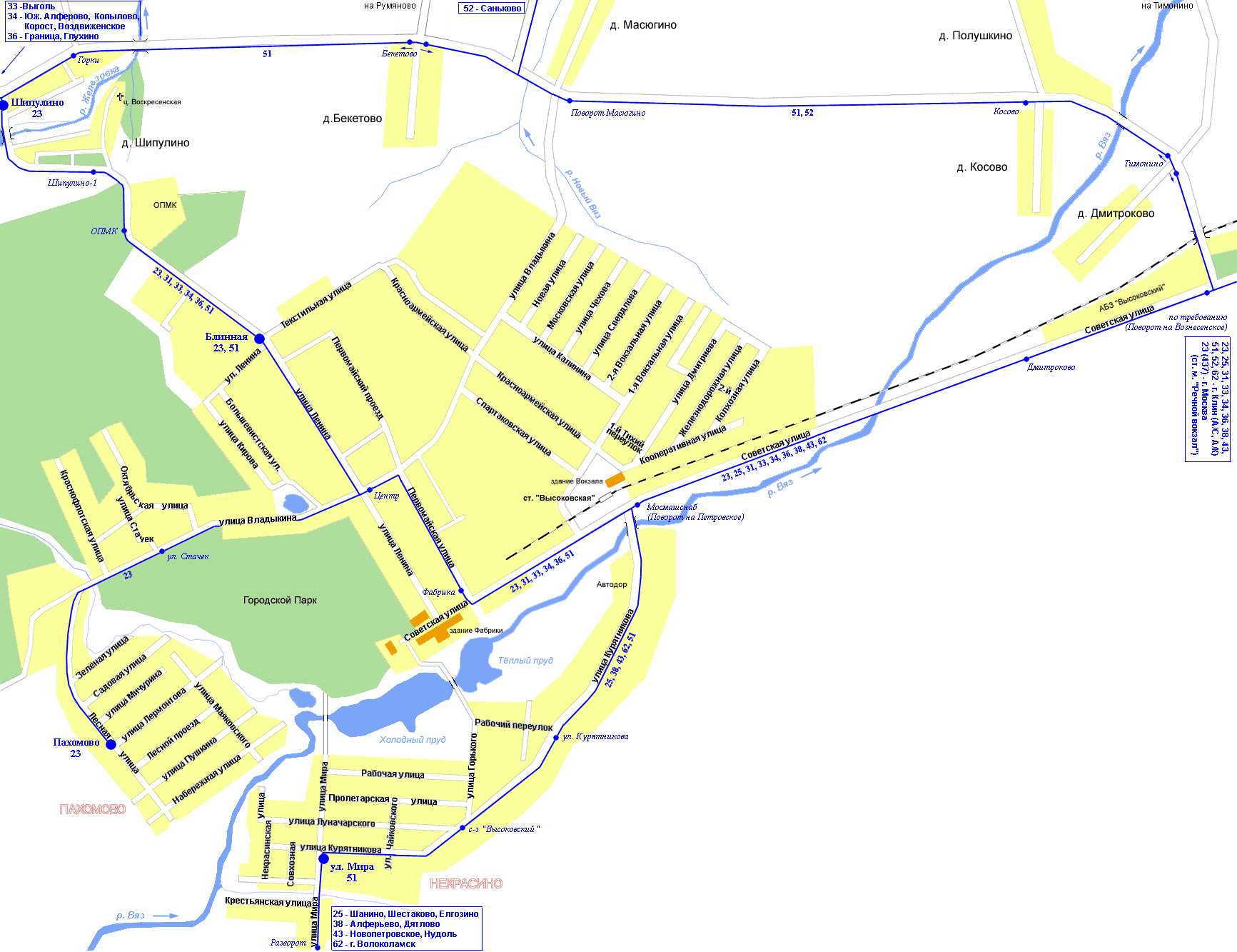 Map of Vysokovsk