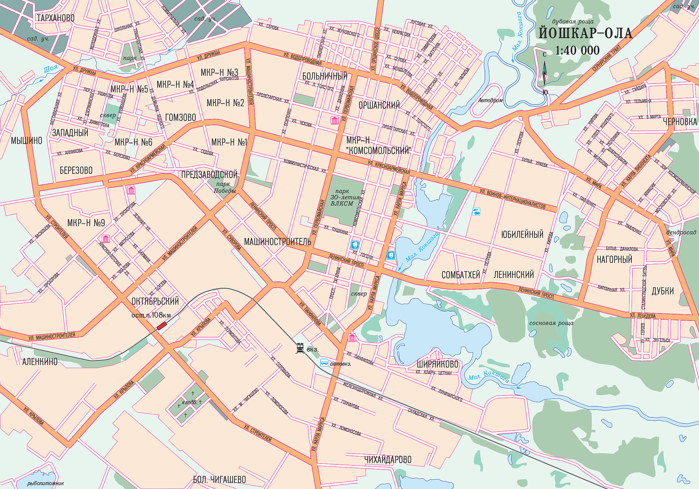 Map of Joshkar-Ola