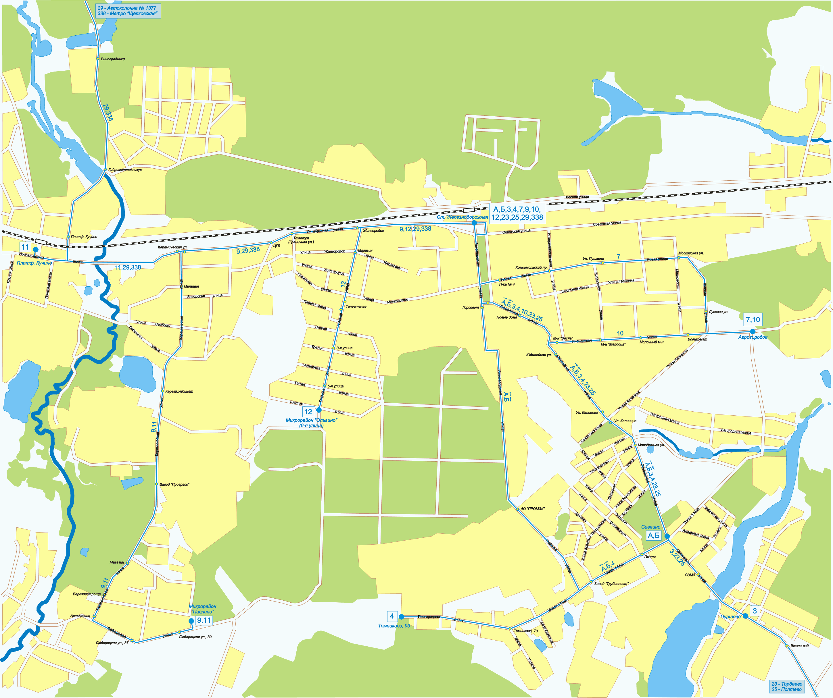 Map of Zheleznodorozhny