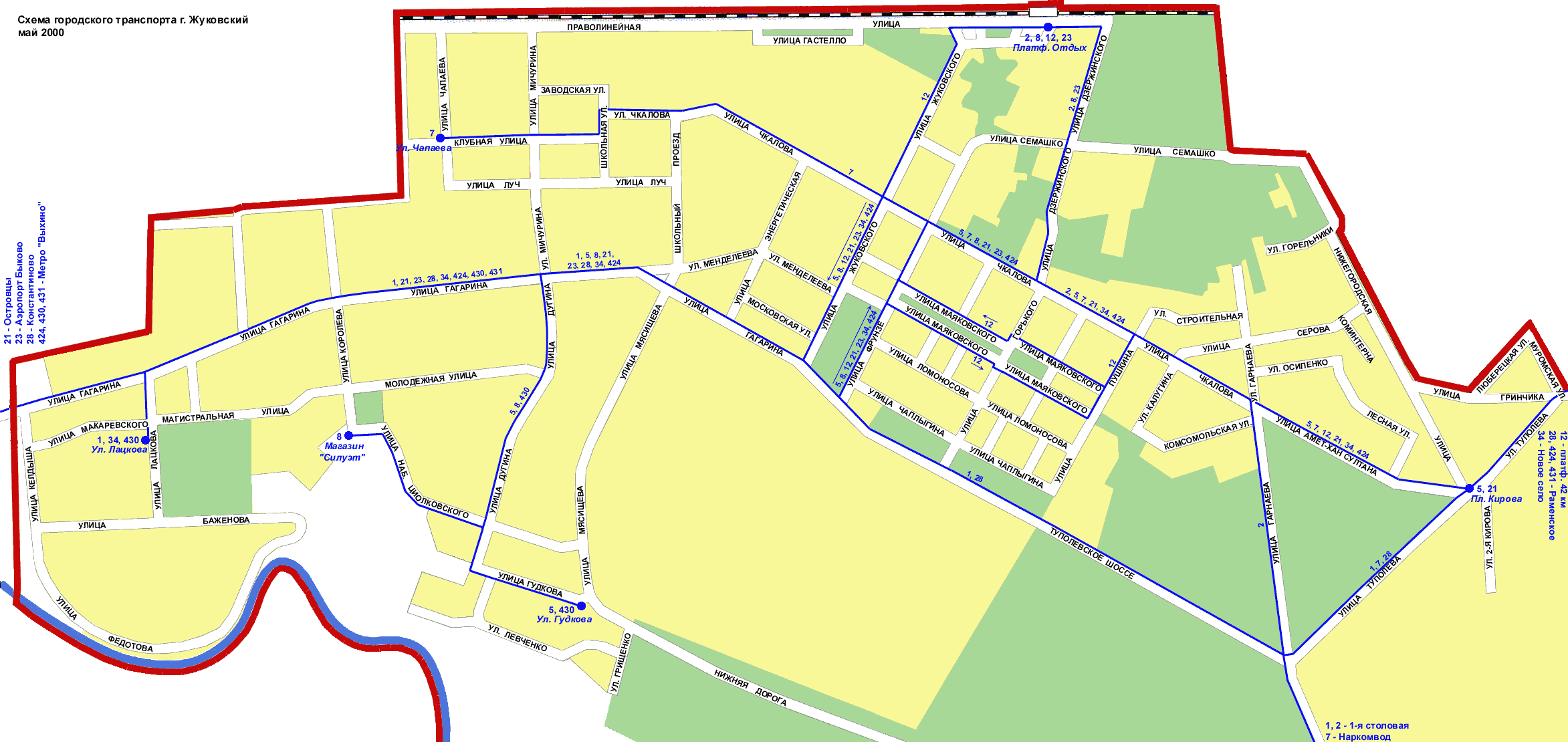 Map of Zhukovsky