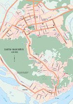 Map of Hanty-Mansiysk