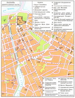 Map of central part of Kazan