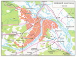 Map of suburb part of Nizhniy Novgorod