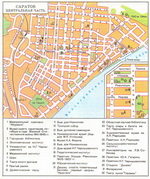 Map of central part of Saratov