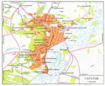 Map of suburb part of Saratov