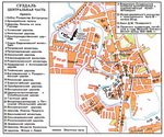Map of central part of Suzdal