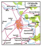 Map of suburb part of Suzdal