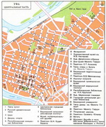 Map of central part of Ufa