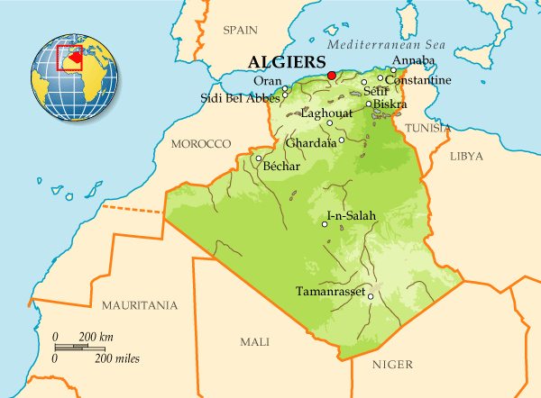 Map of Algeria