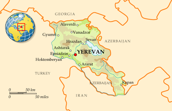 Map of Armenia