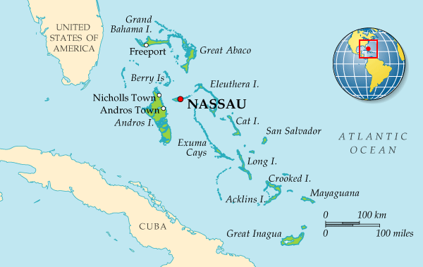 Map of Bahamas