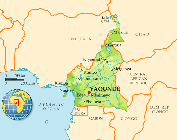 Map of Cameroon