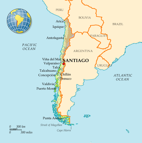 Map of Chile