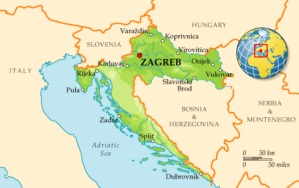 Map of Croatia