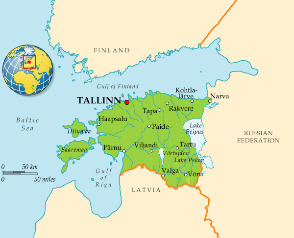 Map of Estonia