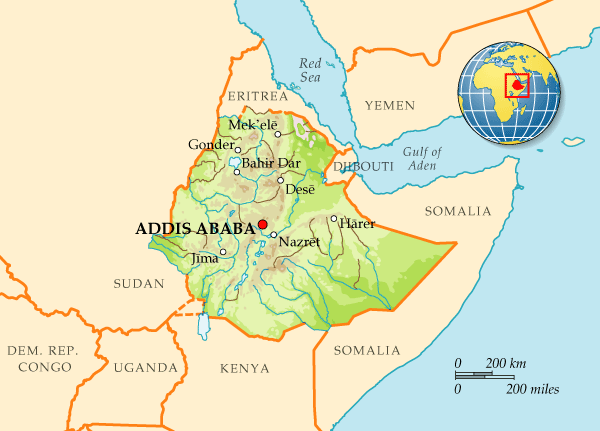 Map of Ethiopia