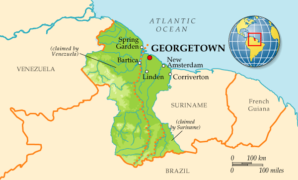 Map of Guyana