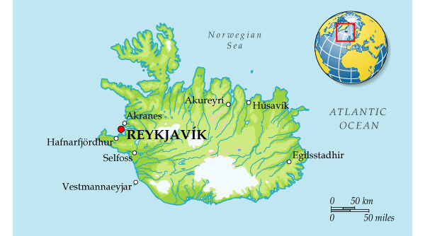 Map of Iceland