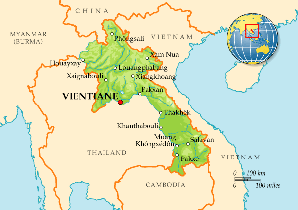 Map of Laos