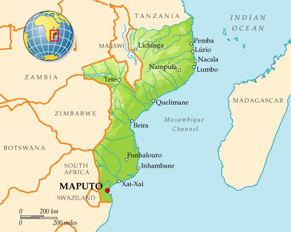 Map of Mozambique