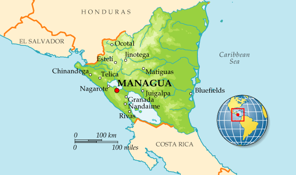 Map of Nicaragua
